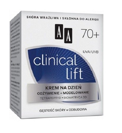 AA - Clinical Lift 70+ - KREM odżywczo-modelujący na DZIEŃ, 50 ml.