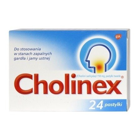 Cholinex - Na stany zapalne gardła, 24 pastylki do ssania.