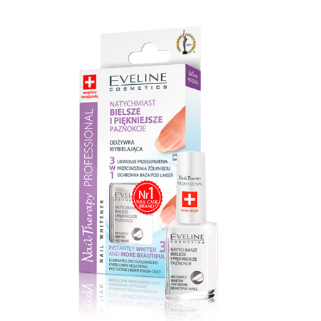 Eveline Nail Therapy Professional - ODŻYWKA wybielająca paznokcie, 12 ml.
